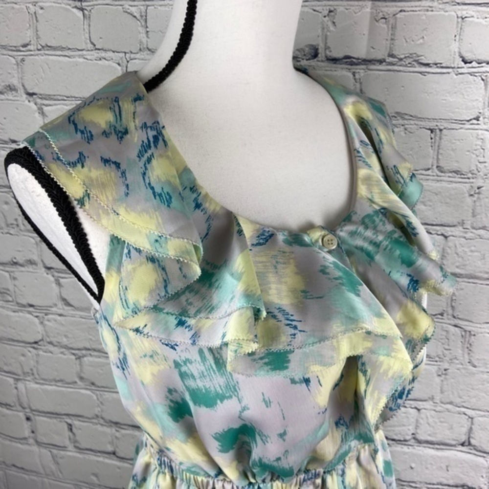 I Heart Ronson Dress Ruffle Halter Print Mini Dress - Picture 6 of 15
